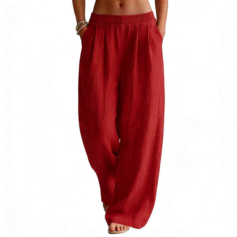 👖 Women's Elastic Waist Wide-Leg Pants – Flattering Relaxed Fit For Everyday Comfort & Style 🤍