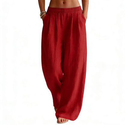 👖 Women's Elastic Waist Wide-Leg Pants – Flattering Relaxed Fit For Everyday Comfort & Style 🤍