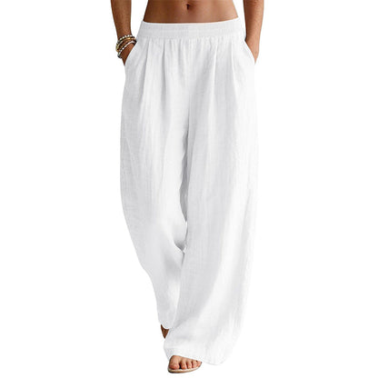 👖 Women's Elastic Waist Wide-Leg Pants – Flattering Relaxed Fit For Everyday Comfort & Style 🤍