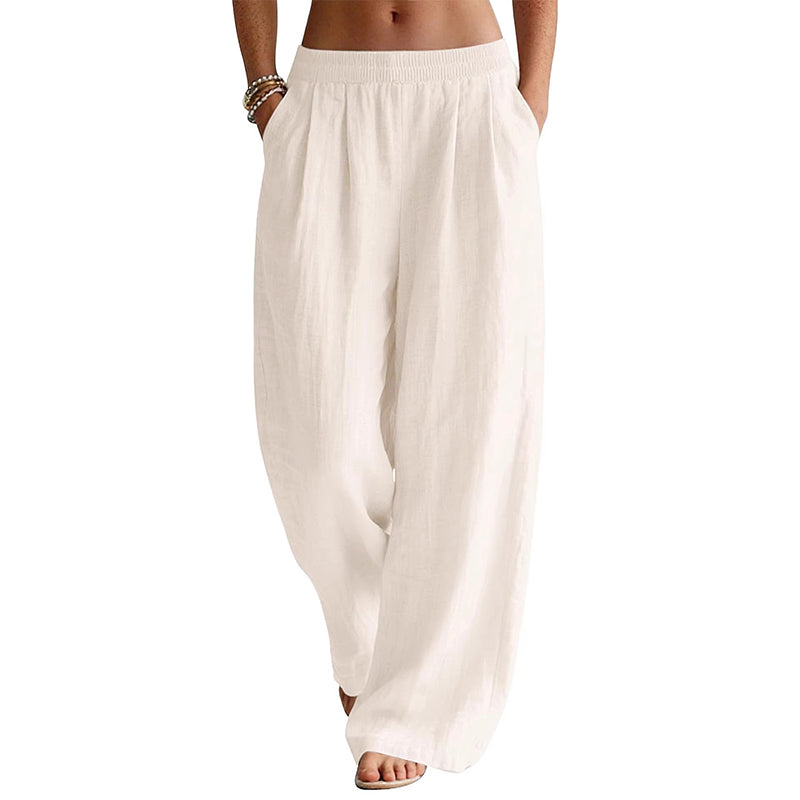 👖 Women's Elastic Waist Wide-Leg Pants – Flattering Relaxed Fit For Everyday Comfort & Style 🤍