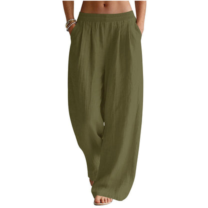 👖 Women's Elastic Waist Wide-Leg Pants – Flattering Relaxed Fit For Everyday Comfort & Style 🤍
