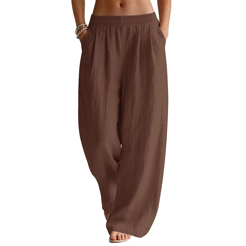 👖 Women's Elastic Waist Wide-Leg Pants – Flattering Relaxed Fit For Everyday Comfort & Style 🤍