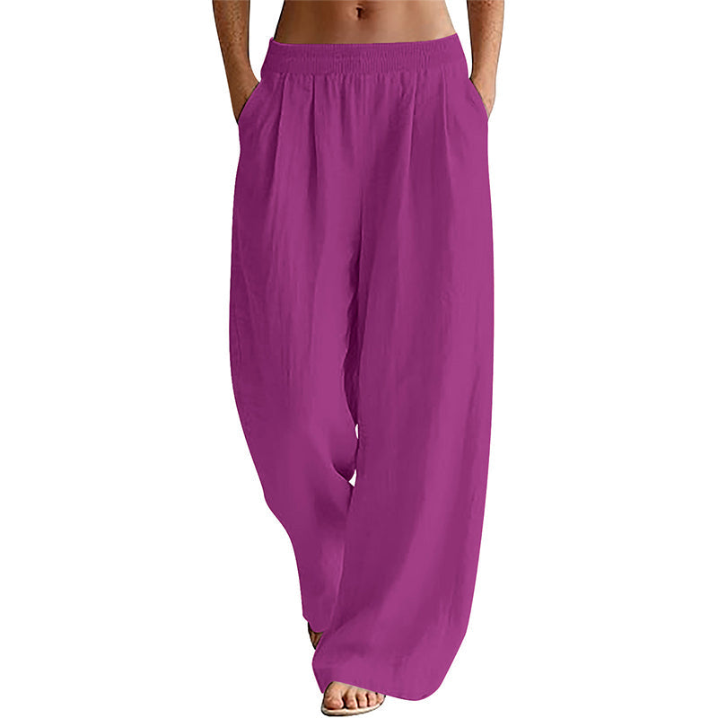 👖 Women's Elastic Waist Wide-Leg Pants – Flattering Relaxed Fit For Everyday Comfort & Style 🤍