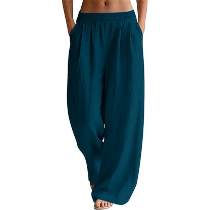 👖 Women's Elastic Waist Wide-Leg Pants – Flattering Relaxed Fit For Everyday Comfort & Style 🤍