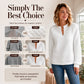 🌸50% OFF💖Women's Textured V-Neck Long Sleeve Top