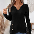 🌸Hot Sale 50% OFF💖Women's V-Neck Knit Asymmetrical Hem Top