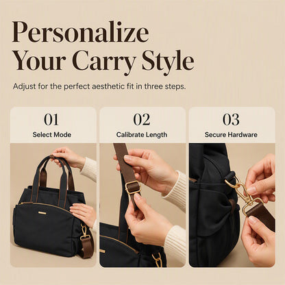 📢📢50% OFF !! ⏰Casual Canvas Tote Bag with Pleated Side Pockets for Women