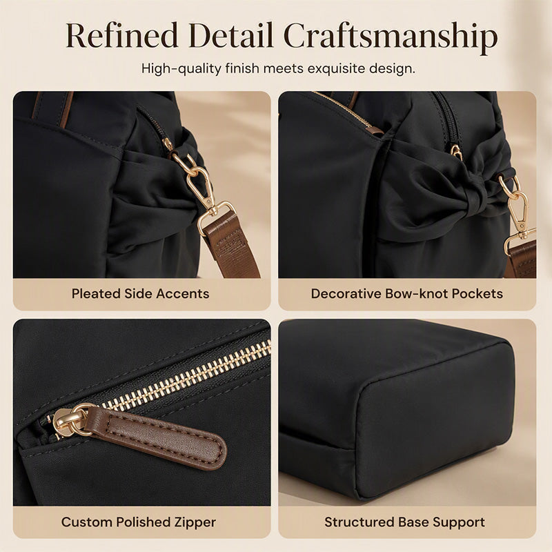 📢📢50% OFF !! ⏰Casual Canvas Tote Bag with Pleated Side Pockets for Women