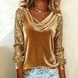 🌸✨Shimmer Velvet Long Sleeve Top