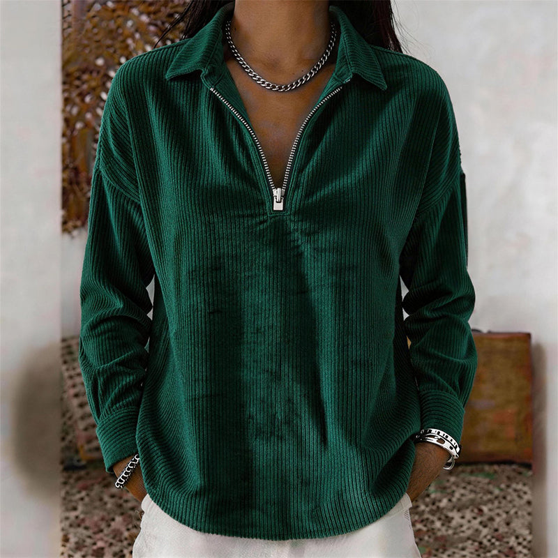 🌸Hot Sale 50% OFF💖 Relaxed Texture Zip Top