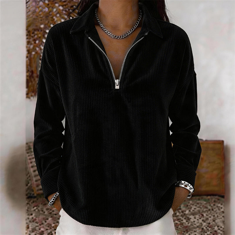 🌸Hot Sale 50% OFF💖 Relaxed Texture Zip Top