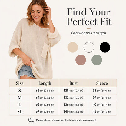 🌸Hot Sale 50% OFF💖Women's Casual Cozy Crewneck Knit Top