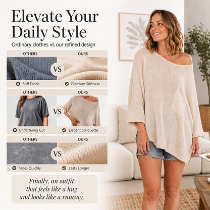 🌸Hot Sale 50% OFF💖Women's Casual Cozy Crewneck Knit Top