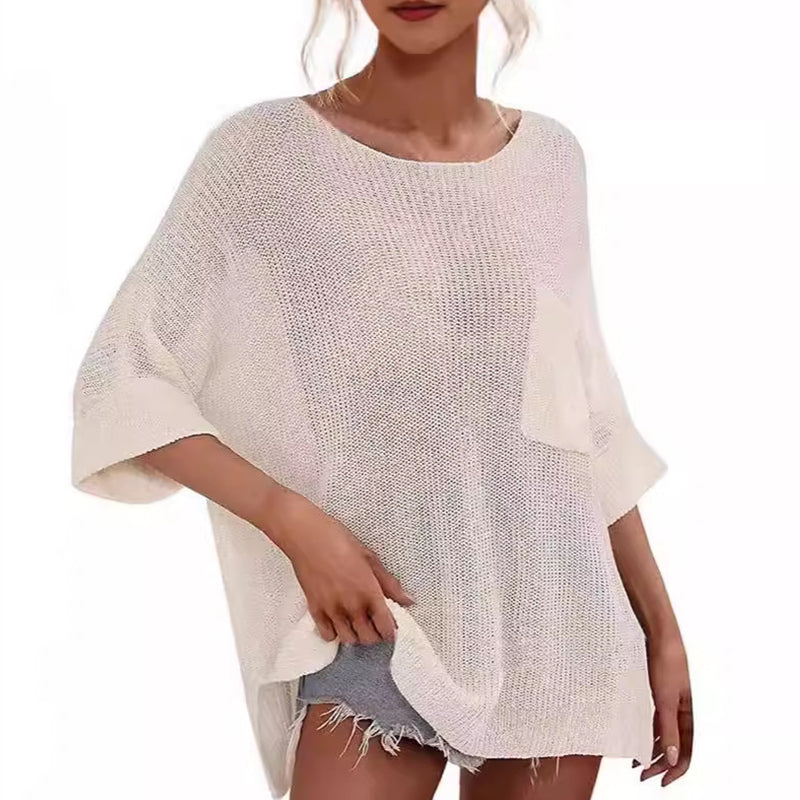 🌸Hot Sale 50% OFF💖Women's Casual Cozy Crewneck Knit Top