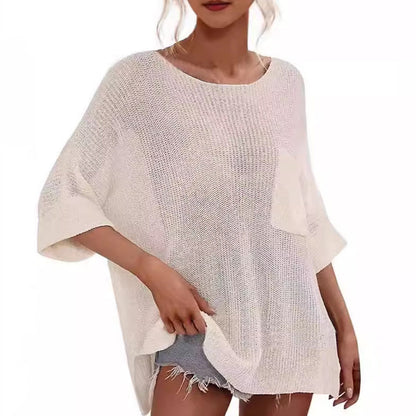 🌸Hot Sale 50% OFF💖Women's Casual Cozy Crewneck Knit Top