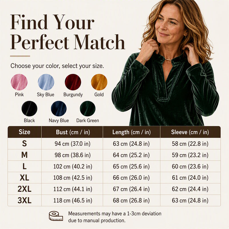 🌸Hot Sale 50% OFF💖Women's Elegant Velvet V-Neck Top