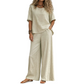 🌸Hot Sale 50% OFF💖Women's Loose-Fit Top & Wide-Leg Pants Set