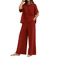 🌸Hot Sale 50% OFF💖Women's Loose-Fit Top & Wide-Leg Pants Set