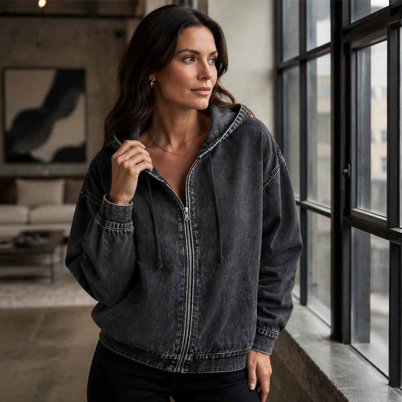🎁New Arrivals 50% OFF💥Women's Relaxed Zip Hoodie Jacket