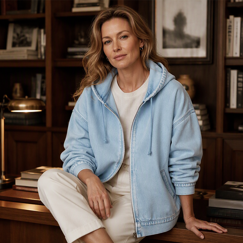 🎁New Arrivals 50% OFF💥Women's Relaxed Zip Hoodie Jacket