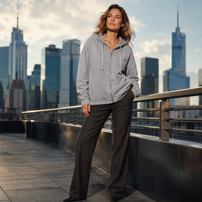 🎁New Arrivals 50% OFF💥Women's Relaxed Zip Hoodie Jacket – Relaxed Fit Everyday Layer For Effortless Casual Style 🤍