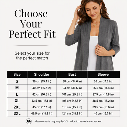 🔥Hot Sale 50% OFF🌸Women's 3/4 Sleeve Open Front Cardigan