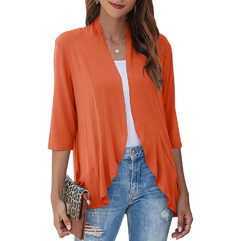 🔥Hot Sale 50% OFF🌸Women's 3/4 Sleeve Open Front Cardigan