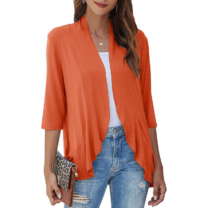 🔥Hot Sale 50% OFF🌸Women's 3/4 Sleeve Open Front Cardigan