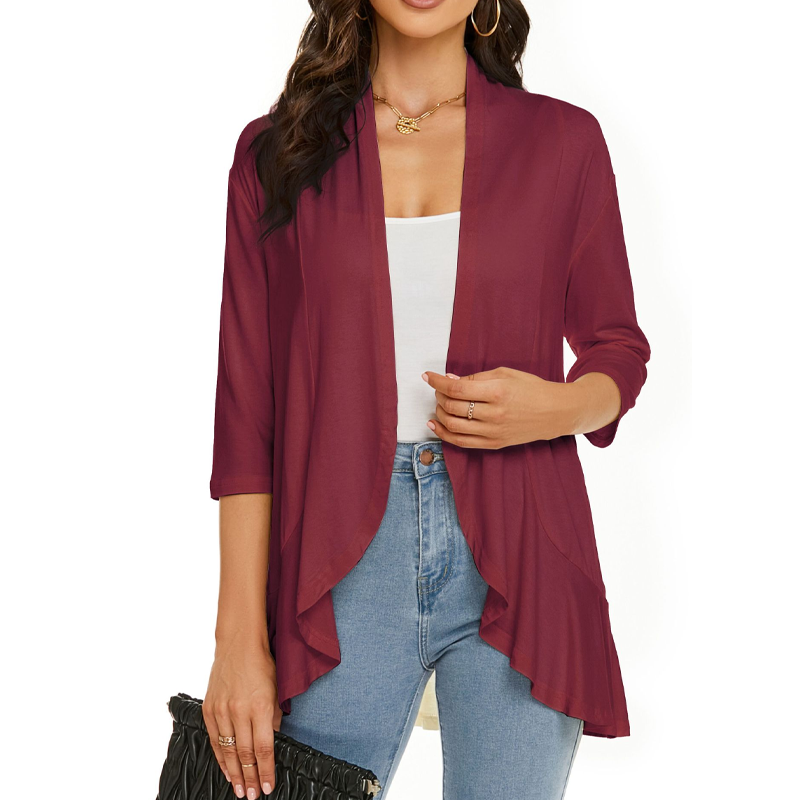 🔥Hot Sale 50% OFF🌸Women's 3/4 Sleeve Open Front Cardigan