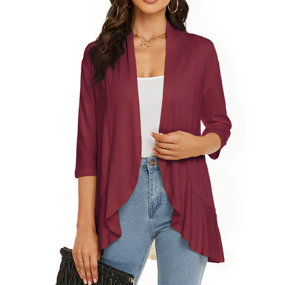 🔥Hot Sale 50% OFF🌸Women's 3/4 Sleeve Open Front Cardigan