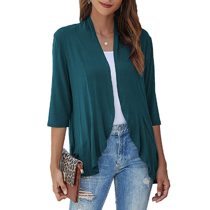🔥Hot Sale 50% OFF🌸Women's 3/4 Sleeve Open Front Cardigan