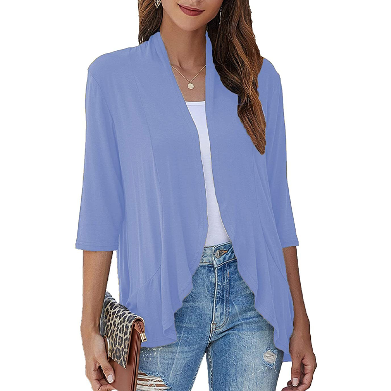 🔥Hot Sale 50% OFF🌸Women's 3/4 Sleeve Open Front Cardigan