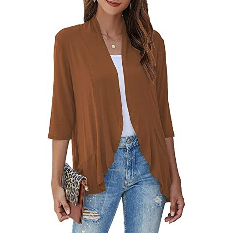 🔥Hot Sale 50% OFF🌸Women's 3/4 Sleeve Open Front Cardigan