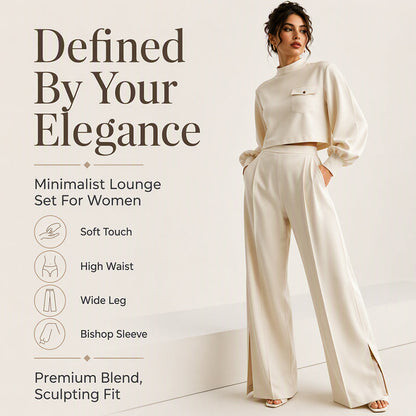 ✨Hot Sale 50% OFF 👖Women's Casual Cropped Top & Wide Leg Pants Set