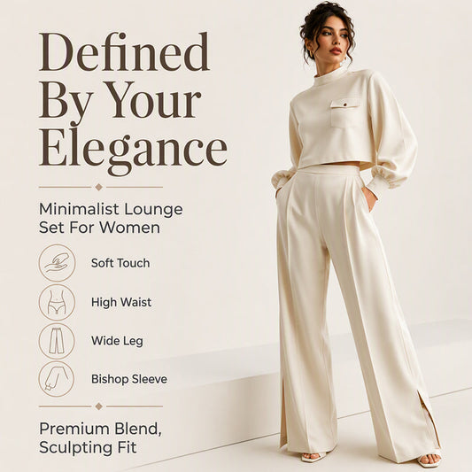 ✨Hot Sale 50% OFF 👖Women's Casual Cropped Top & Wide Leg Pants Set