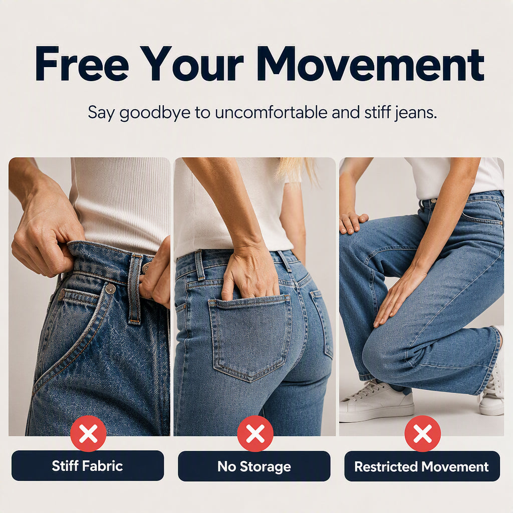 👖 New arrival ✨ Women’s high-quality multi-pocket stretch casual jeans