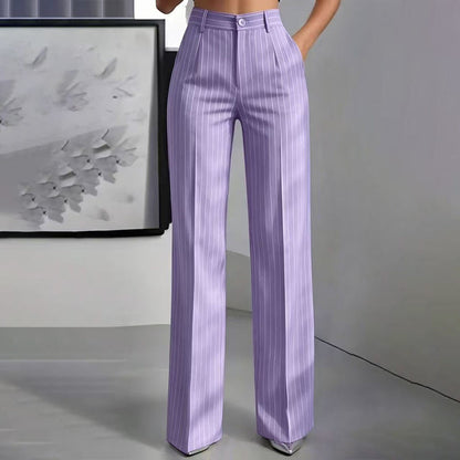 ✨Hot Sale 50% OFF 👖Women's High-Waisted Striped Wide-Leg Pants