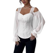🌸Hot Sale 50% OFF💖Women's Cold Shoulder Floral Jacquard Top