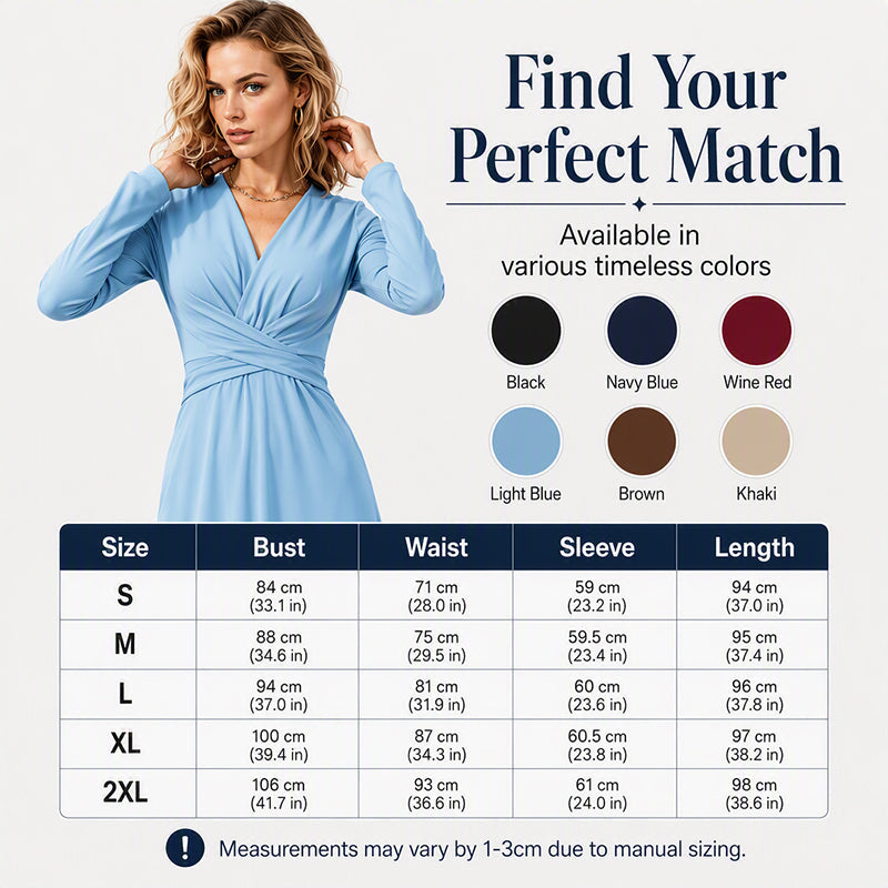 ⏰🍂Autumn Early Bird Sale-Women's Elegant V-Neck Midi Dress