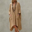 🌸Hot Sale 50% OFF💖Women's Loose V-Neck Asymmetrical Dress