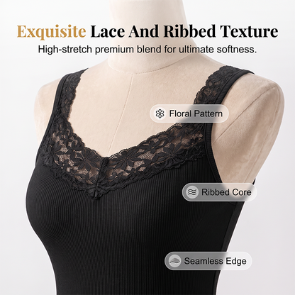 ⏰🔥Last Day Special Price‼️Women's Plus Size Lace Slim Fit Tank Top💐