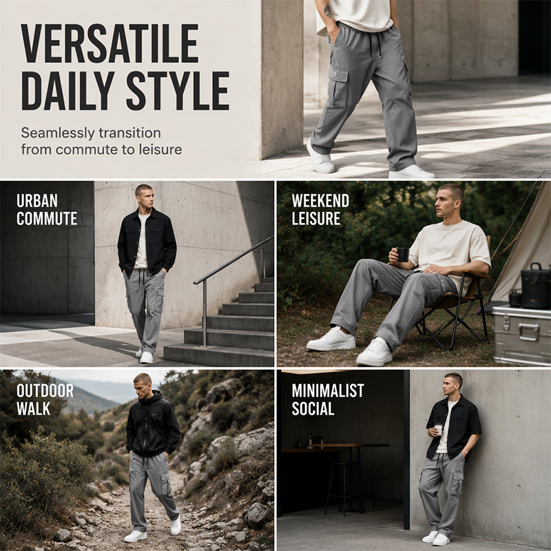 🔥 2026 Fresh Drops | Flat 50% OFF Today! 💸Men's Casual Loose Fit Cargo Pants