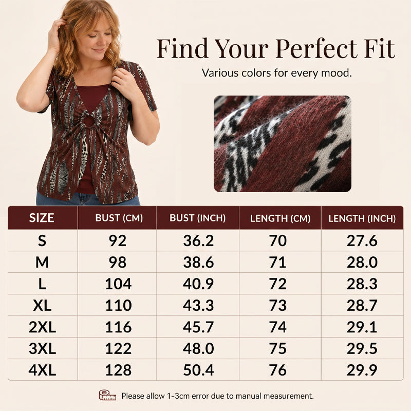 👚 50% OFF NOW!🔥 Leopard Print Top – Retro Square Neck & Mock 2-Piece – Short Sleeve Slim Fit – Breathable Summer Blouse 👗