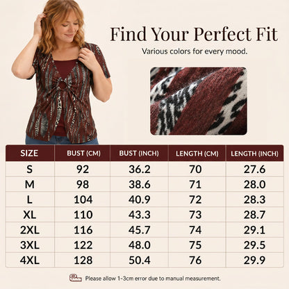 👚 50% OFF NOW!🔥 Leopard Print Top – Retro Square Neck & Mock 2-Piece – Short Sleeve Slim Fit – Breathable Summer Blouse 👗