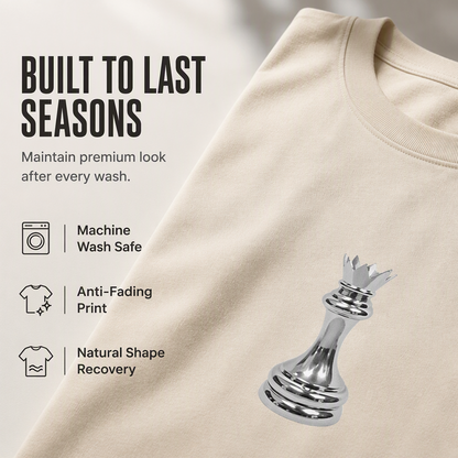 👕New Arrivals - Men's Chess Queen Graphic Tee – Breathable Fabric & Relaxed Fit for Everyday Comfort