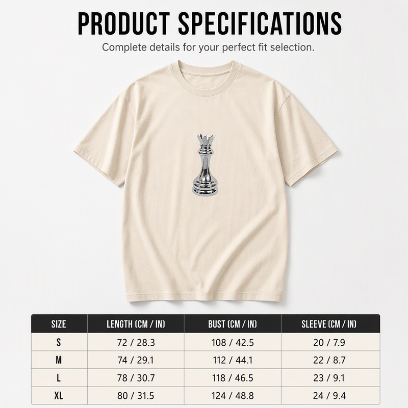 👕New Arrivals - Men's Chess Queen Graphic Tee – Breathable Fabric & Relaxed Fit for Everyday Comfort