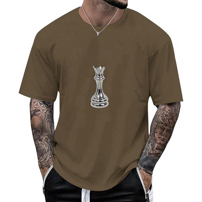 👕New Arrivals - Men's Chess Queen Graphic Tee – Breathable Fabric & Relaxed Fit for Everyday Comfort
