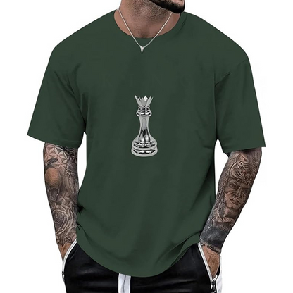 👕New Arrivals - Men's Chess Queen Graphic Tee – Breathable Fabric & Relaxed Fit for Everyday Comfort