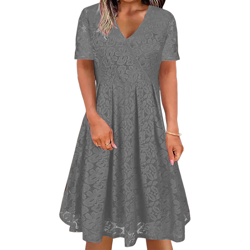 🌸Hot Sale 50% OFF💖Women's Elegant V-Neck Lace Dress