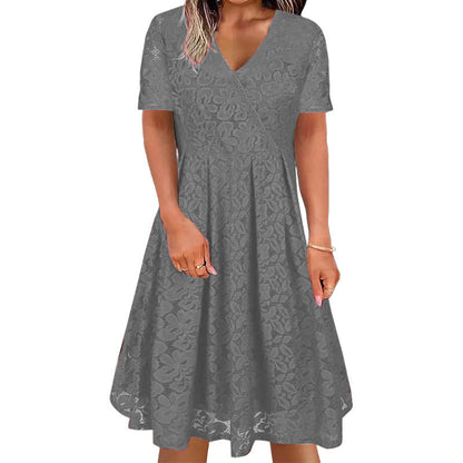 🌸Hot Sale 50% OFF💖Women's Elegant V-Neck Lace Dress